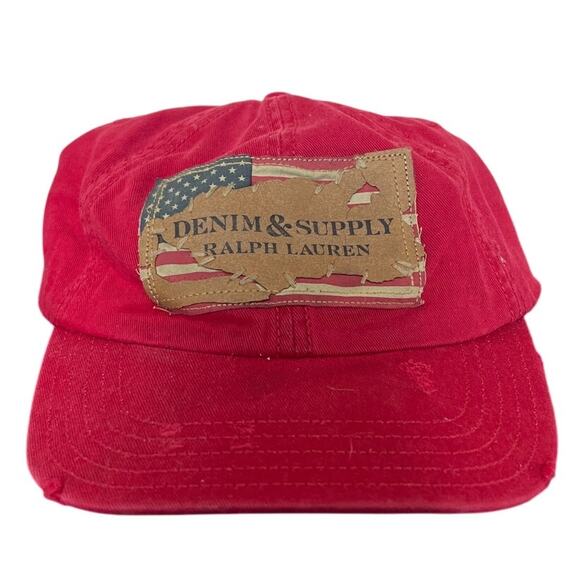 Denim & Supply Ralph Lauren Other - Denim & Supply Ralph Lauren Red Baseball Cap Adjustable Cotton